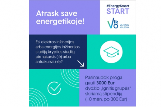 Energetikos sektoriaus stipendijos Vilniaus kolegijos studentams